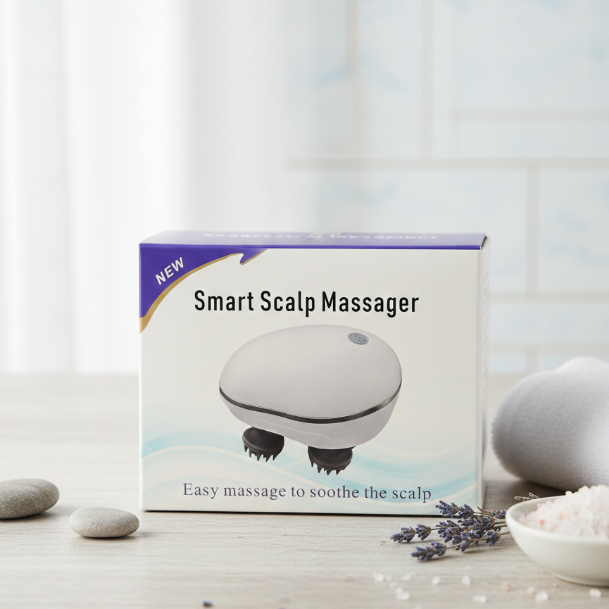 Smart Electric Scalp Massager With Soft Silicone Massage Heads